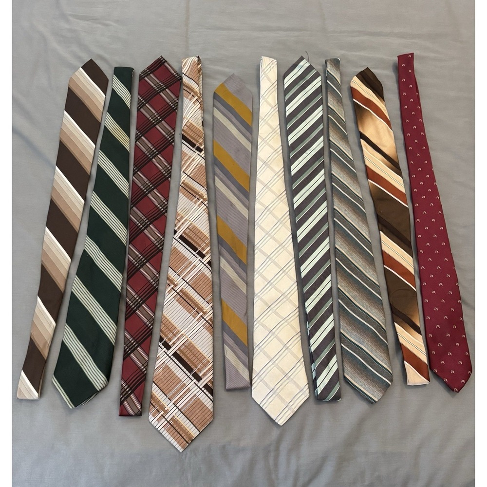 LOT‎ OF 10 Neck Ties For Men, 10 Different Ties Please See Pictures
